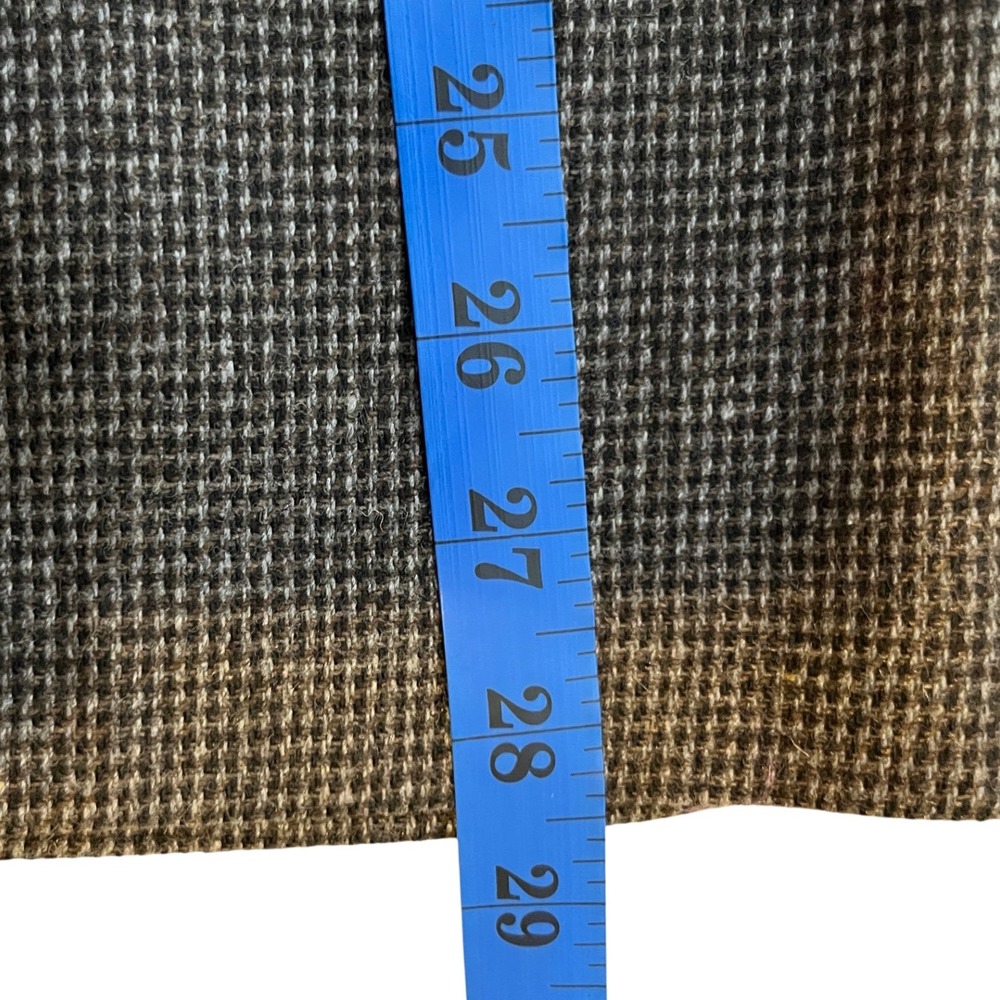 Quiet‎ Luxury Wool Blend Skirt Suit Gray Houndstooth Vintage Step by Step Sz 12 - Picture 15 of 16